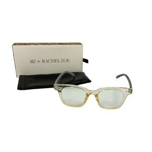 Rachel Zoe Leah Clear Nude Blue Light Blocker Glasses NWT $75 MSRP